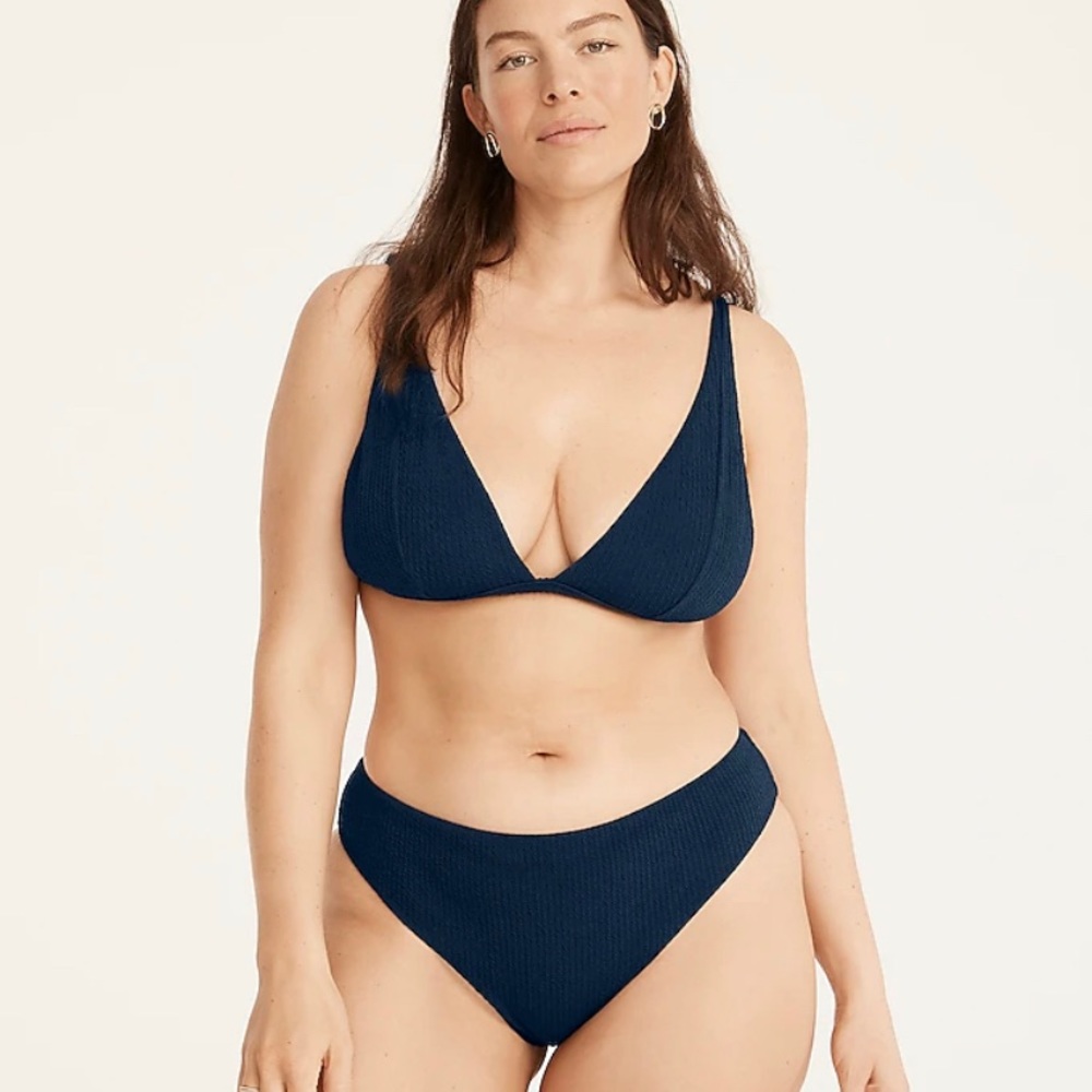 NWT J.Crew Navy Blue Bikini in Size M/L